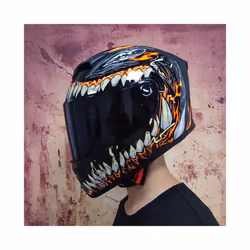 DOT Approved Safety Motorcycle Helmets Full Face Dual Lens Racing Helmet - L, 12