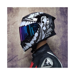DOT Approved Safety Motorcycle Helmets Full Face Dual Lens Racing Helmet - S, 17
