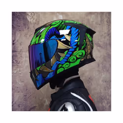 DOT Approved Safety Motorcycle Helmets Full Face Dual Lens Racing Helmet - M, 3