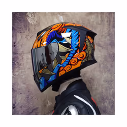 DOT Approved Safety Motorcycle Helmets Full Face Dual Lens Racing Helmet - M, 9