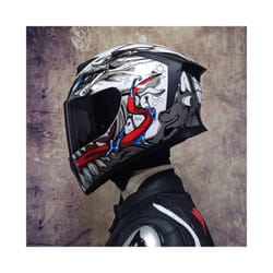 DOT Approved Safety Motorcycle Helmets Full Face Dual Lens Racing Helmet - L, 6