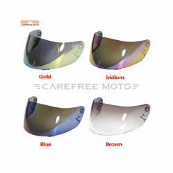 8 Colors Iridium Gold Motorcycle Helmet Visor Lens Full Face Shield Case - S, Dark smoke