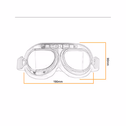 Motorcycle Helmet Goggles Windproof Glasses Motorbike Steampunk Retro - Copper  silver