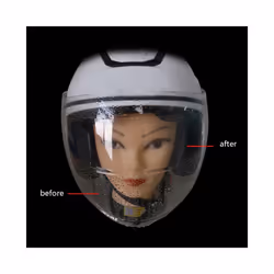Helmet Clear Anti-rain Anti-fog Film Universal Lens Film For Motorcycle - Black
