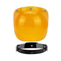 Retro 3 Snap Windshield Motorcycle Helmet Lens 3/4 Open Face Helmet Bubble - 4