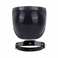 Retro 3 Snap Windshield Motorcycle Helmet Lens 3/4 Open Face Helmet Bubble - 7