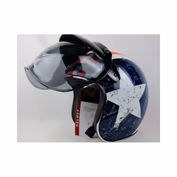 Retro 3 Snap Windshield Motorcycle Helmet Lens 3/4 Open Face Helmet Bubble - 9