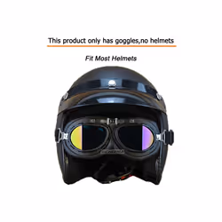 Steampunk Motorcycle Goggles Windproof Dustproof Scooter Helmet Goggles - Smoke Lenses