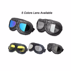 Steampunk Motorcycle Goggles Windproof Dustproof Scooter Helmet Goggles - Smoke Lenses
