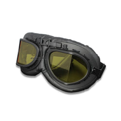 Steampunk Motorcycle Goggles Windproof Dustproof Scooter Helmet Goggles - Yellow Lenses