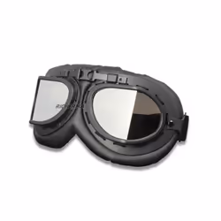 Steampunk Motorcycle Goggles Windproof Dustproof Scooter Helmet Goggles - Silver Lenses