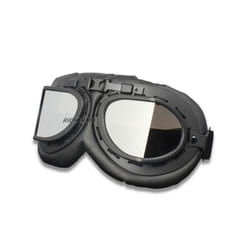 Steampunk Motorcycle Goggles Windproof Dustproof Scooter Helmet Goggles - Silver Lenses