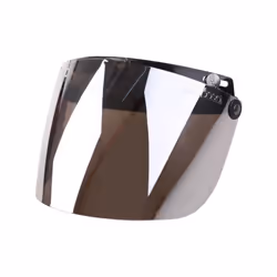 2023 New Open Face Helmet Visor Motorcycle Helmet Bubble Visor Lens Bubble - Silver
