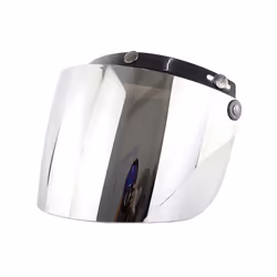 2023 New Open Face Helmet Visor Motorcycle Helmet Bubble Visor Lens Bubble - Silver