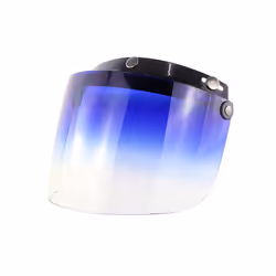 2023 New Open Face Helmet Visor Motorcycle Helmet Bubble Visor Lens Bubble - Blue