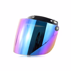 2023 New Open Face Helmet Visor Motorcycle Helmet Bubble Visor Lens Bubble - Blue