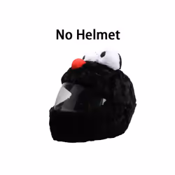 Plush Cover for Motorcycle Helmet Accessories Full Helmet Case Motorcycle - L, Black Ses