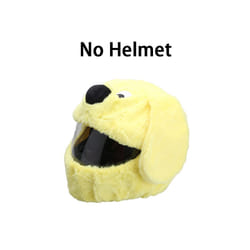 Plush Cover for Motorcycle Helmet Accessories Full Helmet Case Motorcycle - L, Yellow dog