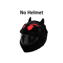 Plush Cover for Motorcycle Helmet Accessories Full Helmet Case Motorcycle - L, Black-red demon