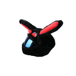 Plush Cover for Motorcycle Helmet Accessories Full Helmet Case Motorcycle - L, Black Rabbit
