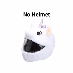 Plush Cover for Motorcycle Helmet Accessories Full Helmet Case Motorcycle - L, White unicorn