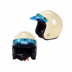 3/4 Open Face Helmet Visor Protector 3-Snap Helmet for Peak Lens Motorcycle - Bright black