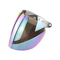 Motorcycle Helmet Bubble Visor 3-Snap Design Open Face Helmet Visor with - A