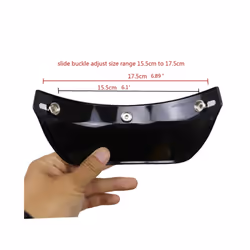 D7YA 3-Snap Helmet Peak Lens Sun Shade Shield Wear Resistant for 3/4 Motorcycle - White