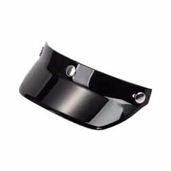 D7YA 3-Snap Helmet Peak Lens Sun Shade Shield Wear Resistant for 3/4 Motorcycle - black