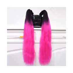 ) 2pcs/pair New Motorcycle Helmet Braids Wig Loose Wig Braid Motorbike Helmet - B7(No helmet