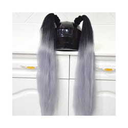 ) 2pcs/pair New Motorcycle Helmet Braids Wig Loose Wig Braid Motorbike Helmet - B37(No helmet