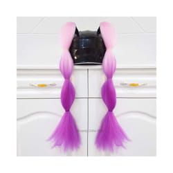 ) 2pcs/pair New Motorcycle Helmet Braids Wig Loose Wig Braid Motorbike Helmet - B42(No helmet