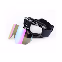 Motorcycle Off-road Goggles Protective Gears Flexible Cross Helmet Face - Imitation red lens