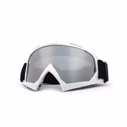 Motorcycle Off-road Goggles Protective Gears Flexible Cross Helmet Face - Silver lens