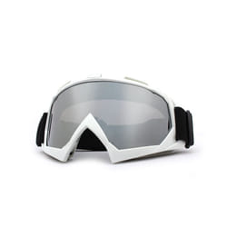 Motorcycle Off-road Goggles Protective Gears Flexible Cross Helmet Face - Silver lens