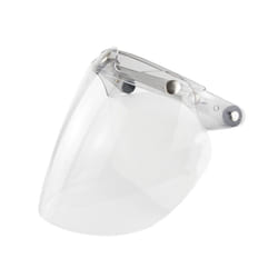 U90C Motorcycle Helmet Bubble Visor 3-Snap Design Open Face Helmet Visor - Transparent