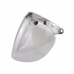 U90C Motorcycle Helmet Bubble Visor 3-Snap Design Open Face Helmet Visor - Light tea