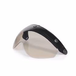 3-snap open face helmet visor vintage retro motorcycle helmet bubble shield - 3