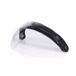 3-snap open face helmet visor vintage retro motorcycle helmet bubble shield - 6