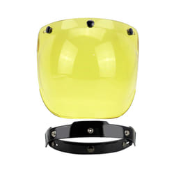 3-snap open face helmet visor vintage retro motorcycle helmet bubble shield - B3