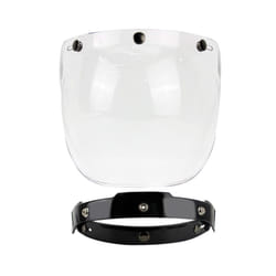 3-snap open face helmet visor vintage retro motorcycle helmet bubble shield - B1