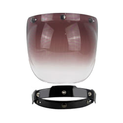 3-snap open face helmet visor vintage retro motorcycle helmet bubble shield - B8