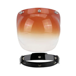 3-snap open face helmet visor vintage retro motorcycle helmet bubble shield - B9