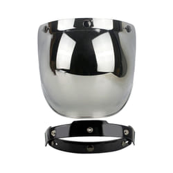 3-snap open face helmet visor vintage retro motorcycle helmet bubble shield - B6