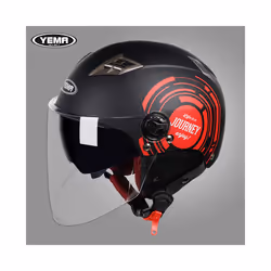 YEMA Half Helmet for Moto Motorcycle Bike Electric Motorbike Double Lens - C5
