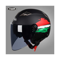 YEMA Half Helmet for Moto Motorcycle Bike Electric Motorbike Double Lens - D5