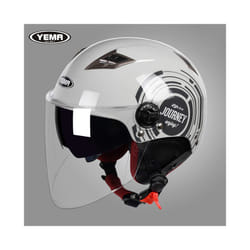YEMA Half Helmet for Moto Motorcycle Bike Electric Motorbike Double Lens - A5
