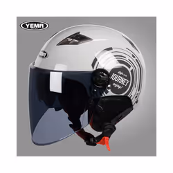 YEMA Half Helmet for Moto Motorcycle Bike Electric Motorbike Double Lens - A2
