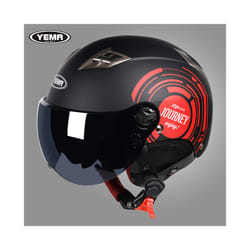 YEMA Half Helmet for Moto Motorcycle Bike Electric Motorbike Double Lens - C4