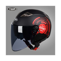 YEMA Half Helmet for Moto Motorcycle Bike Electric Motorbike Double Lens - C2